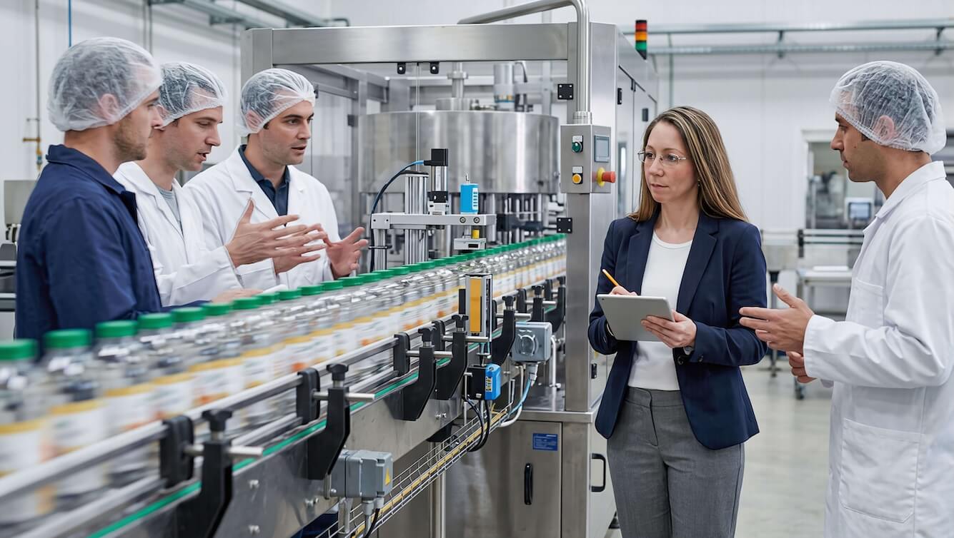 Adriana Rezende em visita técnica a indústria